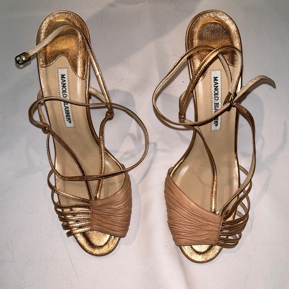 Rose Gold Manolo Blahnik